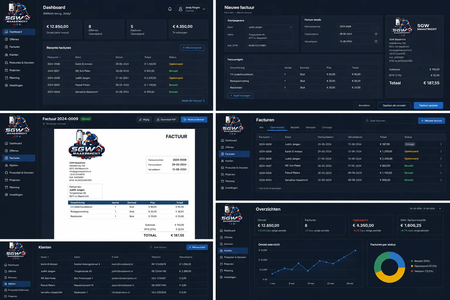 Factura Pro dashboardconcept